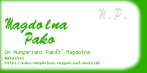 magdolna pako business card